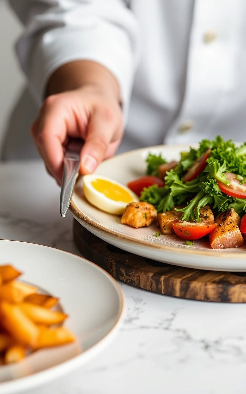 Hungry Tums chef plating a fresh, beautifully presented dish